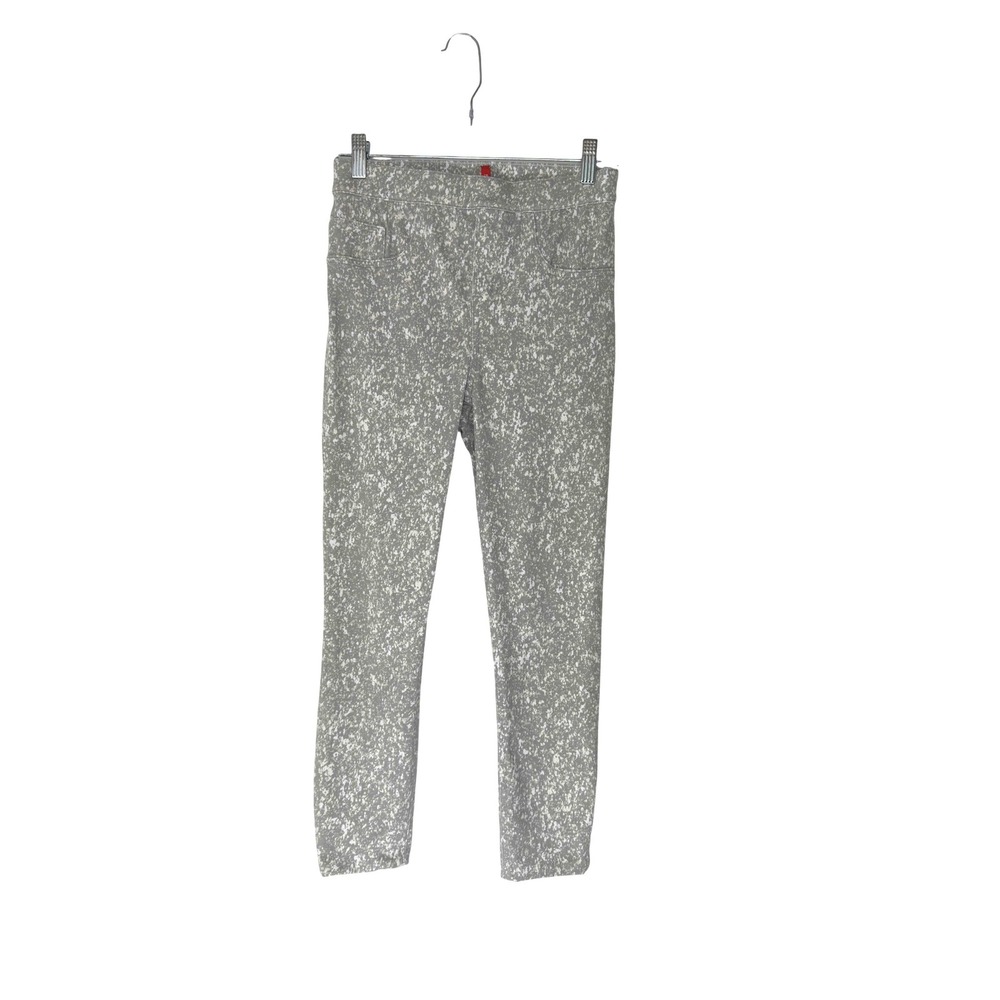 Spanx Gray White Speckled‎ Pull On Stretch Casual Jean-ish Ankle Leggings Small